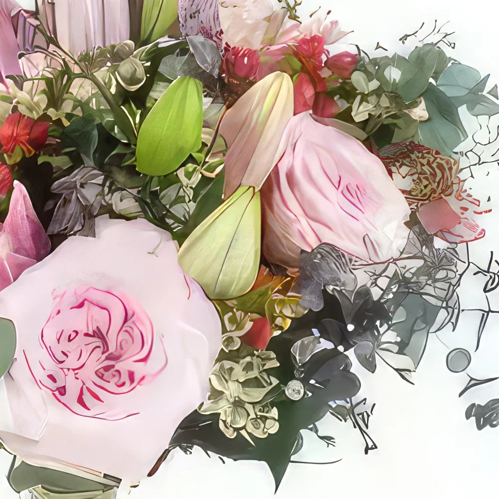flores de Marselha- Bouquet de flores em tons de rosa do Porto Bouquet/arranjo de flor
