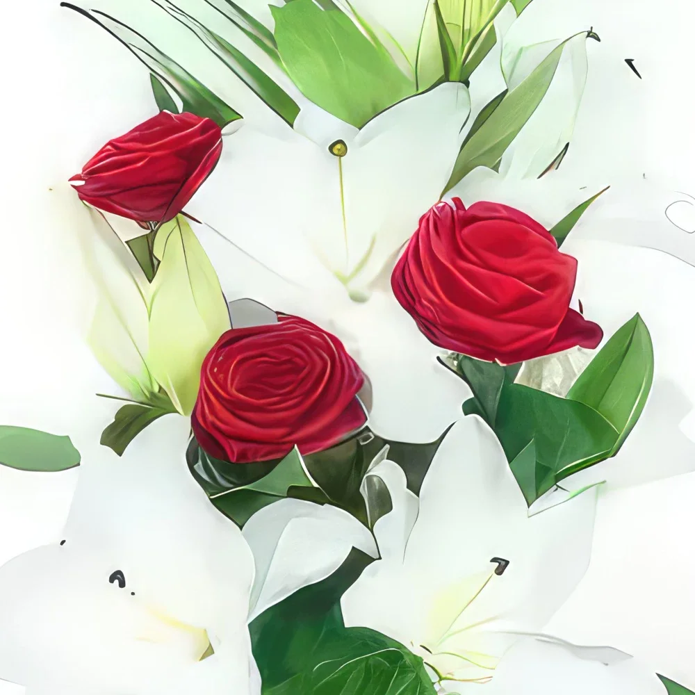 Lyon-virágok- Virágcsokor Rózsa rejtélye Virágkötészeti csokor
