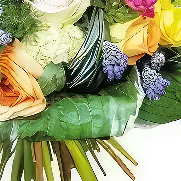 fiorista fiori di Lille- Bouquet di fiori multicolori Fougue Bouquet floreale