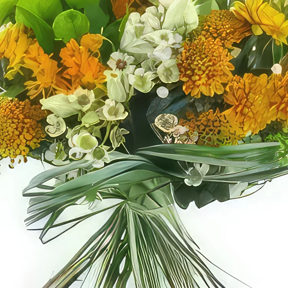 nett Blumen Florist- Bouquet von orangefarbenen Blumen Turin Bouquet/Blumenschmuck