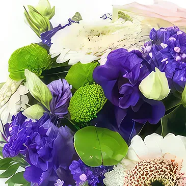 Dumbéa (Dumbéa) blomster- Buket med lyserøde og lilla blomster Nantes Blomst buket/Arrangement