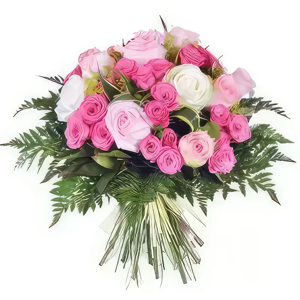 Strasbourg flowers  -  Bouquet of pink roses Pompadour Flower Bouquet/Arrangement