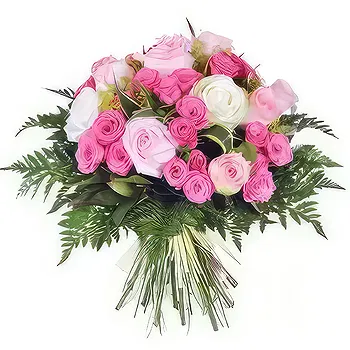 France flowers  -  Bouquet of pink roses Pompadour Flower Delivery