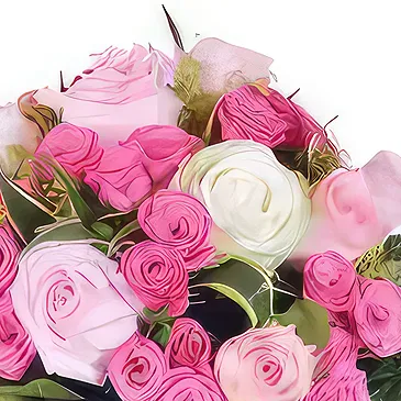 Basse-Pointe blomster- Buket lyserøde roser Pompadour Blomst buket/Arrangement