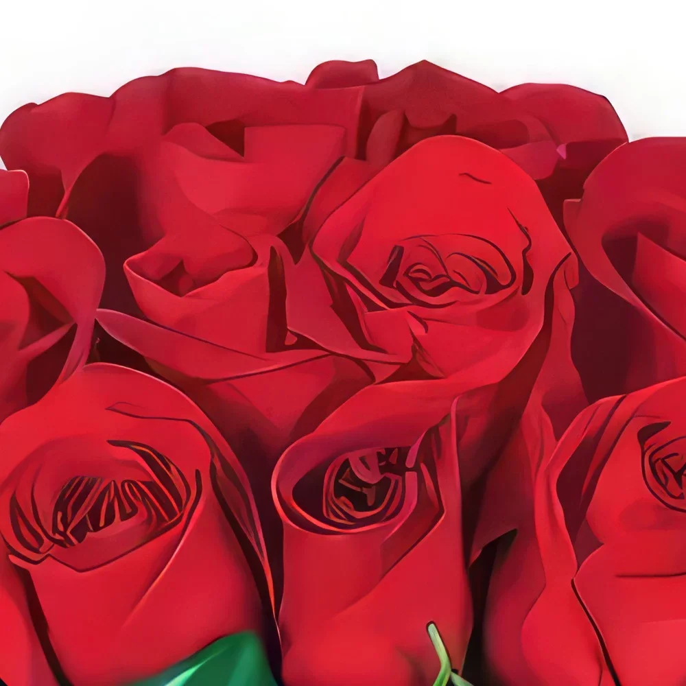 Pau-virágok- Csokor vörös rózsa Brazilia Virágkötészeti csokor