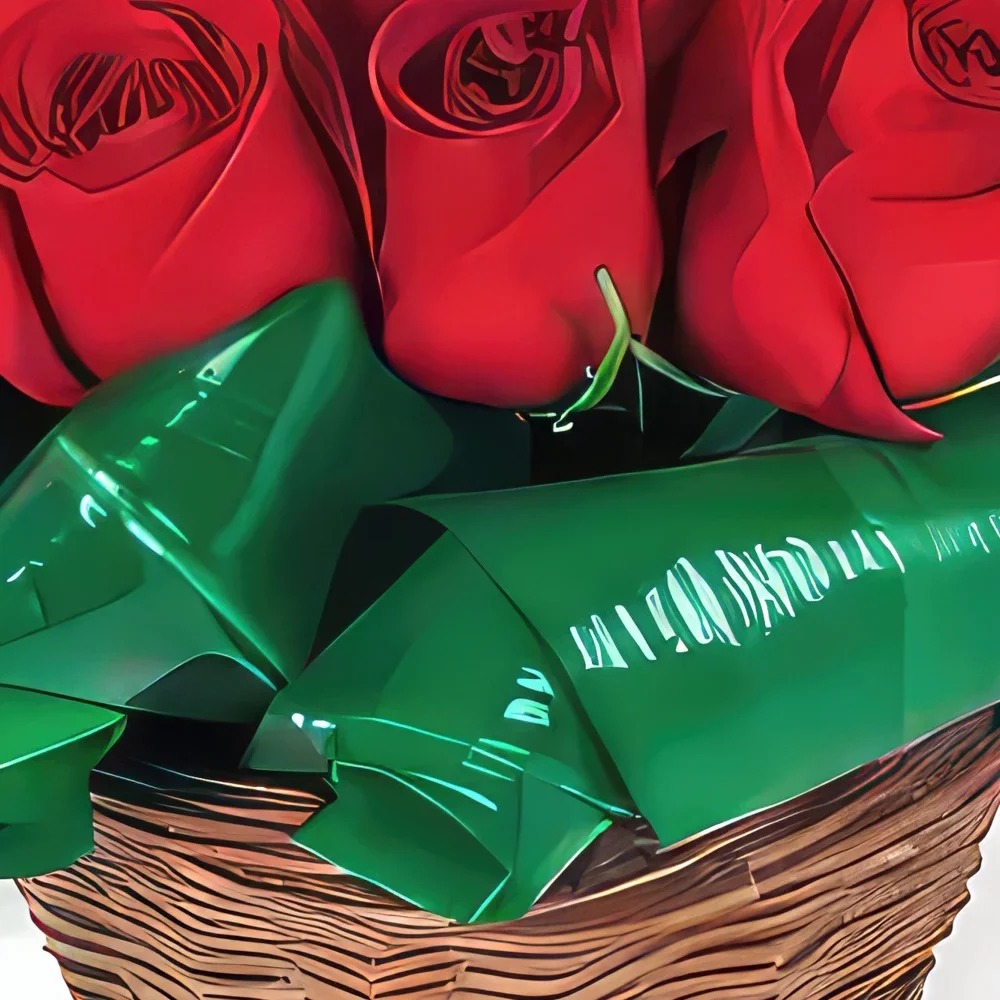 Nantes rože- Šopek rdečih vrtnic Brazilija Cvet šopek/dogovor