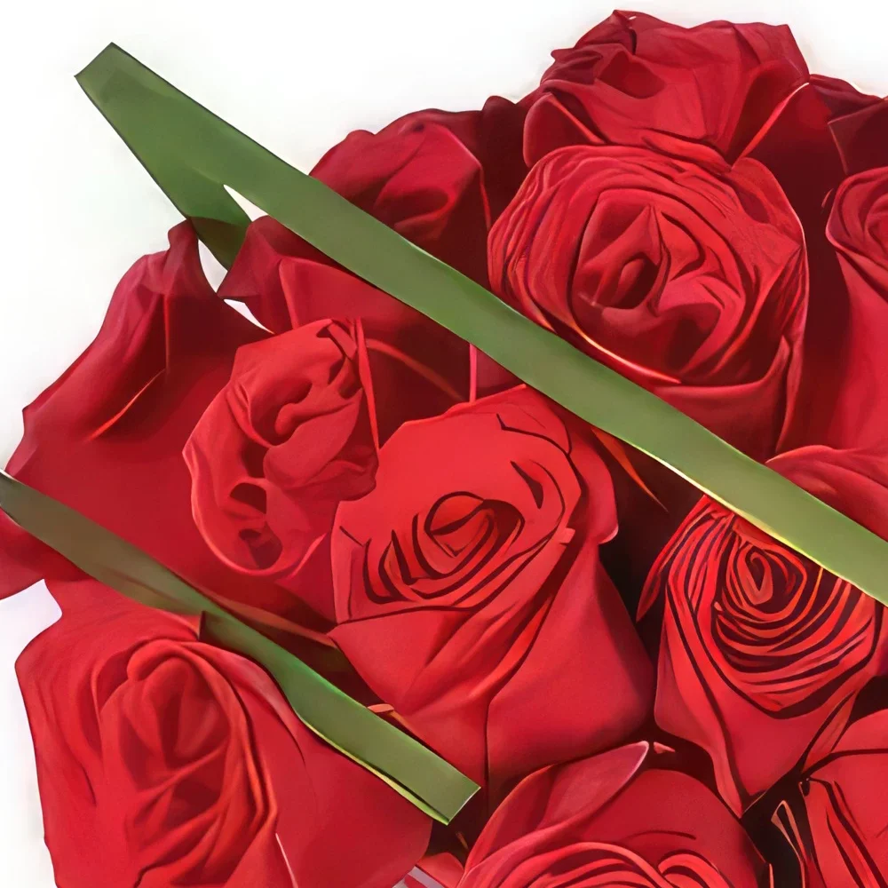nett Blumen Florist- Strauß roter Rosen im Granatapfelglas Bouquet/Blumenschmuck