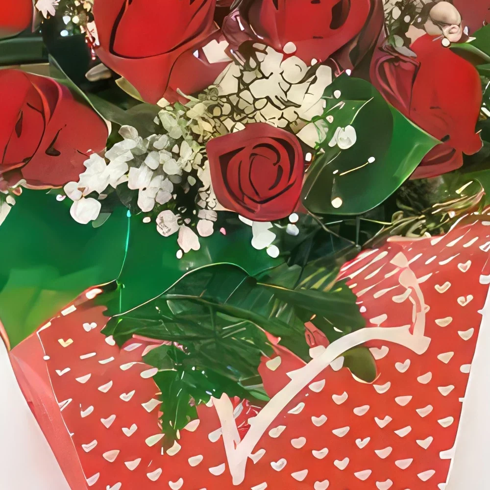 リヨン 花- 赤いバラの花束ミラノ 花束/フラワーアレンジメント