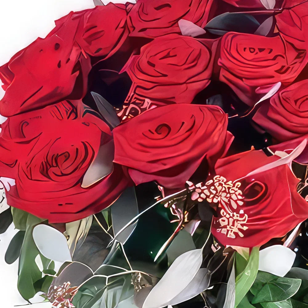 flores de Marselha- Buquê de rosas vermelhas Noblesse Bouquet/arranjo de flor
