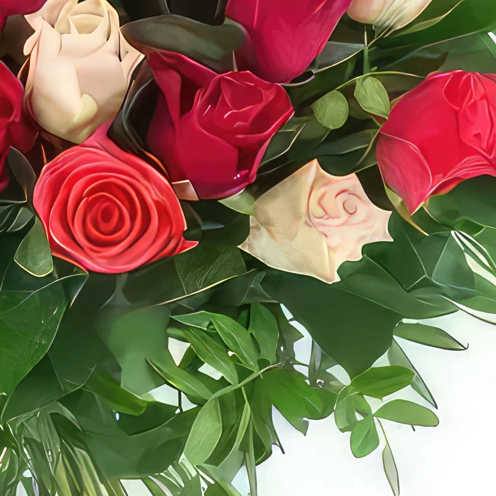 Бордо цветя- Букет от рози Антверпен Букет/договореност цвете