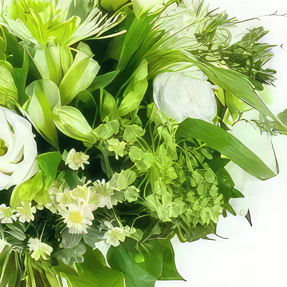 Pau kwiaty- Bukiet rustykalnych i białych kwiatów Ajaccio Bukiet ikiebana