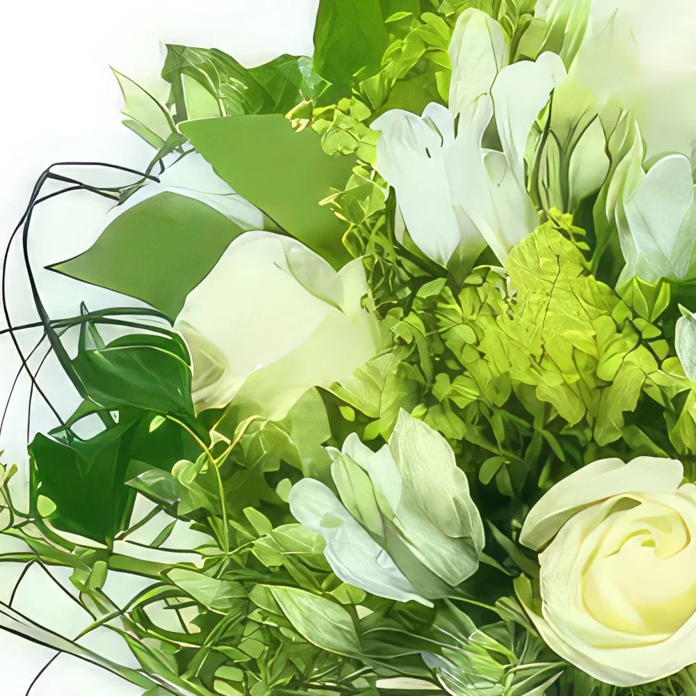بائع زهور نانت- باقة من الزهور البيضاء الصفاء باقة الزهور