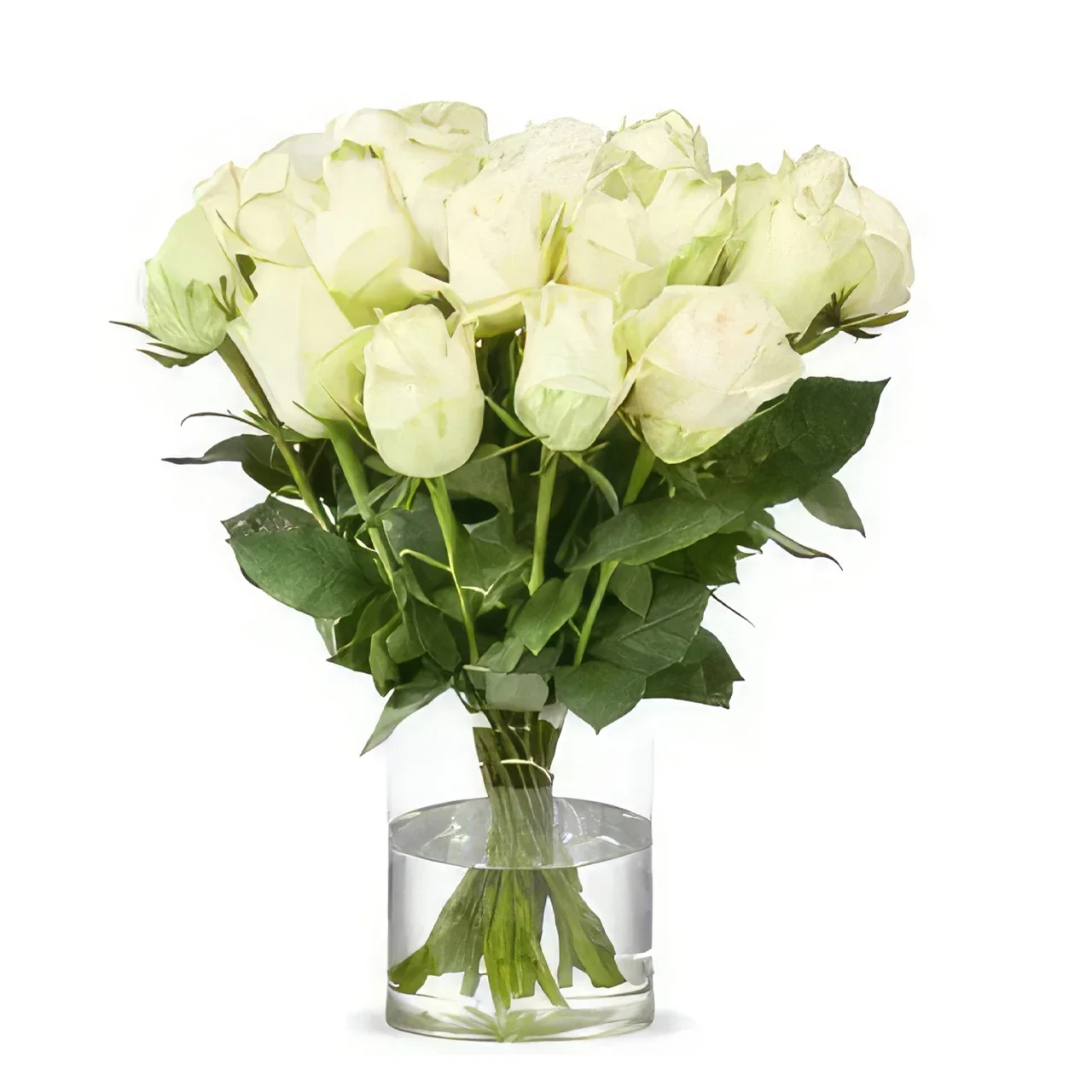 Αϊντχόβεν λουλούδια- Μπουκέτο με λευκά τριαντάφυλλα Μπουκέτο/ρύθμιση λουλουδιών