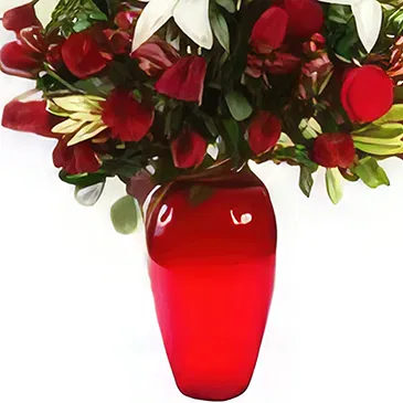 Ad Dilam blomster- Roser og liljer Blomsterarrangementer bukett