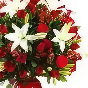 Ad Dilam blomster- Roser og liljer Blomsterarrangementer bukett