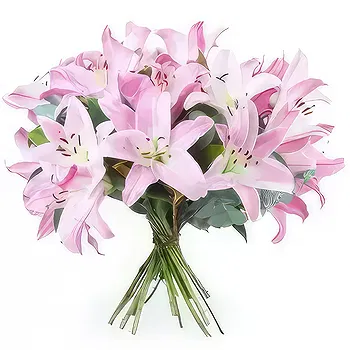 France flowers  -  Brussels pink lily bouquet Flower Delivery
