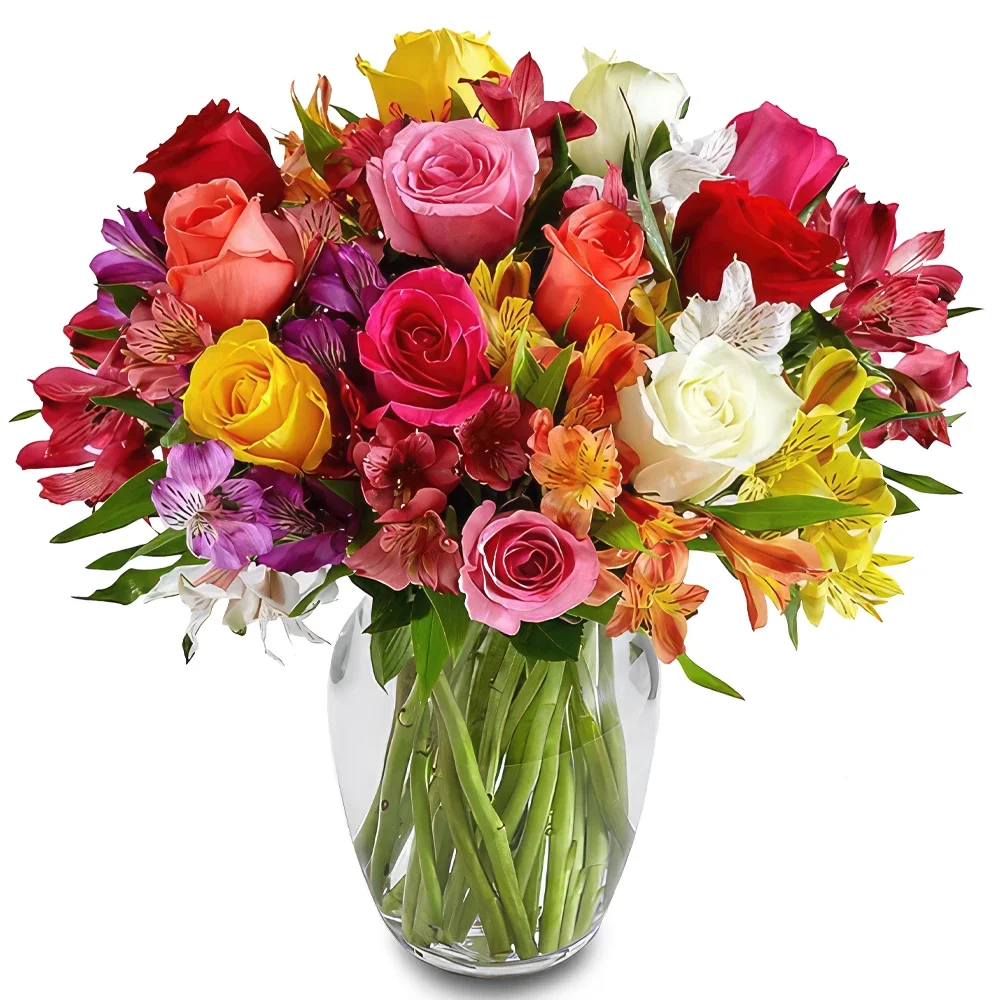 Paris blomster- Farverig blomsterhandlers overraskelsesbuket Blomst buket/Arrangement