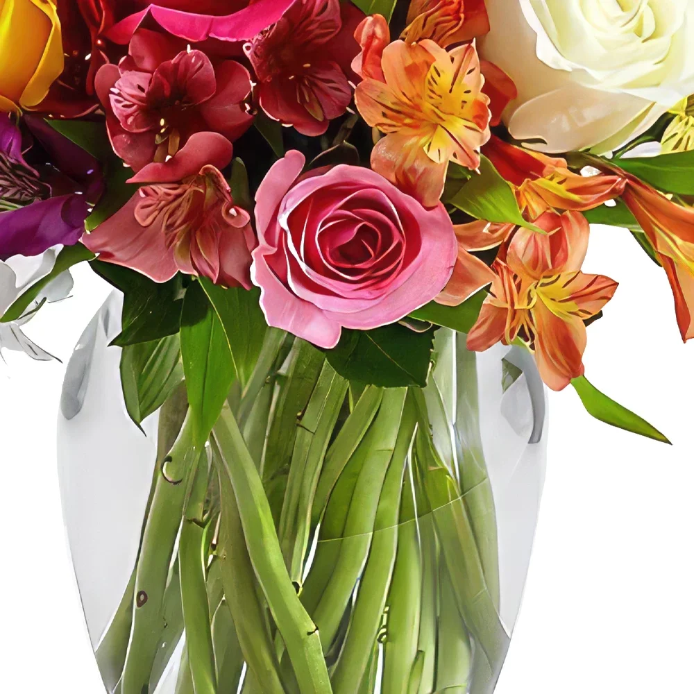 ליל פרחים- זר הפתעה צבעוני של חנות פרחים זר פרחים/סידור פרחים