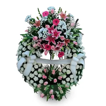 Cala Llonga flowers  -  Ethereal Tribute Wreath Flower Bouquet/Arrangement