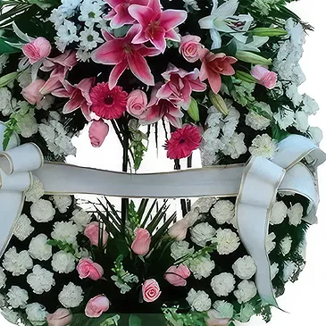 Cala Llonga flowers  -  Ethereal Tribute Wreath Flower Bouquet/Arrangement