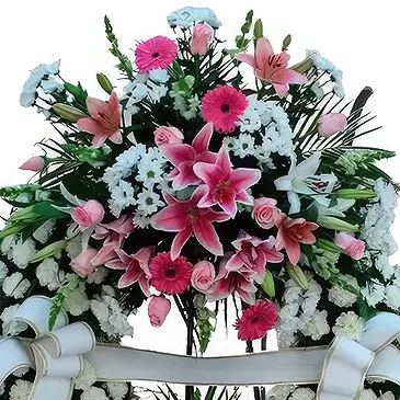 Cala Llonga flowers  -  Ethereal Tribute Wreath Flower Bouquet/Arrangement