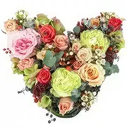París Floristeria online - Casablanca Bucólica Flor Corazón Ramo de flores