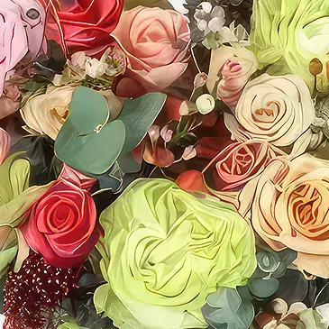 Le Gosier flowers  -  Casablanca Bucolic Flower Heart Flower Bouquet/Arrangement