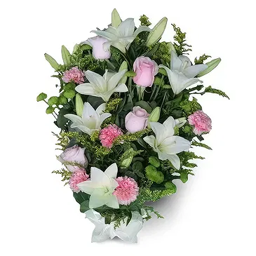 Alla andra städer blommor- Serene kronbladsminne Bukett/blomsterarrangemang