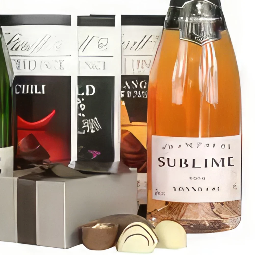 Pau-virágok- Champagne Grand Cru Choco Virágkötészeti csokor