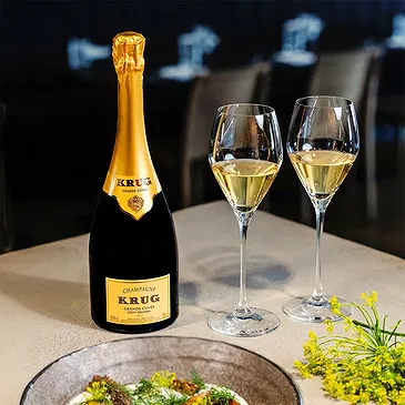 Frankfurt bloemen bloemist- Champagne Krug Grande Cuvée Editie 172 Boeket/bloemstuk