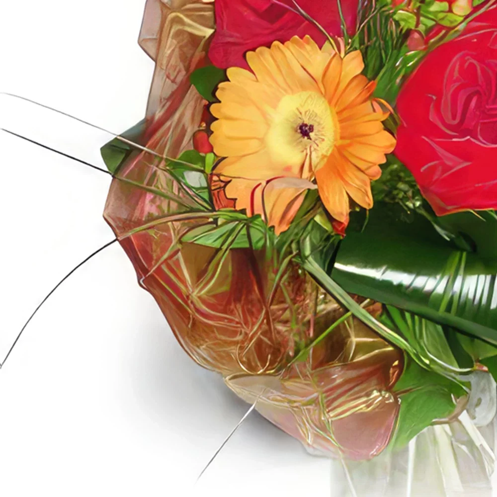 Krakkó-virágok- Zöld megállapodás 2 Virágkötészeti csokor