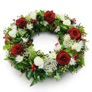 Douglas Blumen Florist- Weihnachtskranz Bouquet/Blumenschmuck