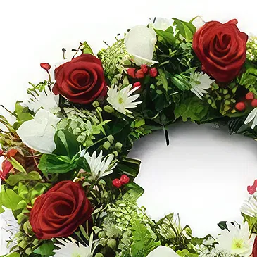 Douglas Blumen Florist- Weihnachtskranz Bouquet/Blumenschmuck