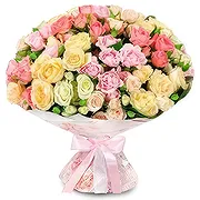 Dalnerecenskij Floristeria online - Fascinante conjunto de tonos suaves Ramo de flores