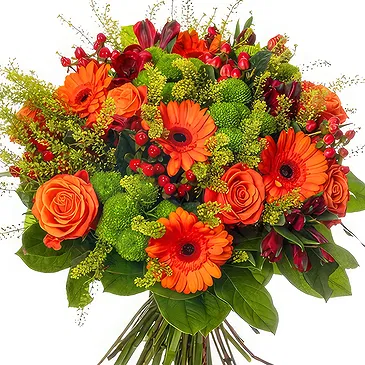 Oman flowers  -  Bouquet of Gerberas and orange roses Flower Bouquet/Arrangement