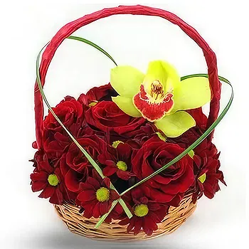 Serbia flowers  -  Love Roses Basket Flower Delivery