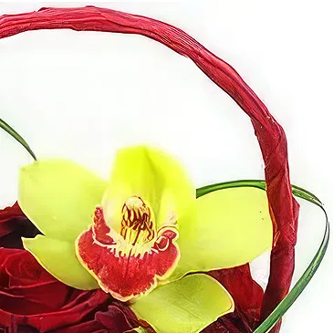 Smederevska Palanka flowers  -  Love Roses Basket Flower Bouquet/Arrangement
