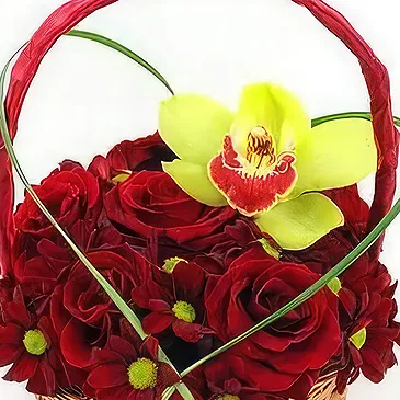 Smederevska Palanka flowers  -  Love Roses Basket Flower Bouquet/Arrangement