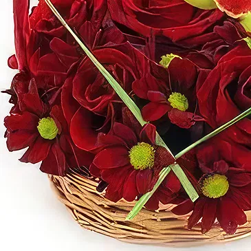Smederevska Palanka flowers  -  Love Roses Basket Flower Bouquet/Arrangement