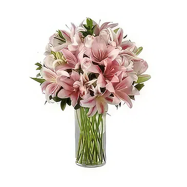 Ad Dilam blomster- Blandede liljer Blomsterarrangementer bukett