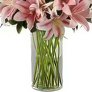 Ad Dilam blomster- Blandede liljer Blomsterarrangementer bukett
