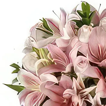 Ad Dilam blomster- Blandede liljer Blomsterarrangementer bukett