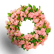 Liverpool online Florist - Funeral wreath of pink flowers Bouquet