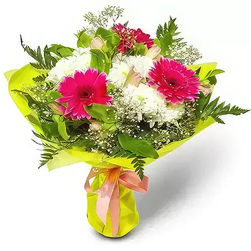 Bobosevo bloemen bloemist- Vrij wit en roze Boeket/bloemstuk