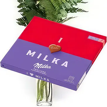 Smederevska Palanka flowers  -  Red Roses & Milka Flower Bouquet/Arrangement