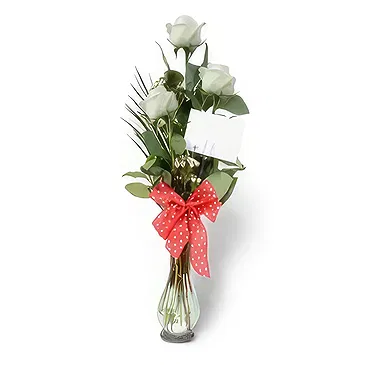 Cala Llonga flowers  -  Tranquil White Rose Ensemble Flower Bouquet/Arrangement