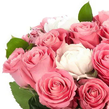 Atlia flowers  -  White and pink roses Flower Bouquet/Arrangement