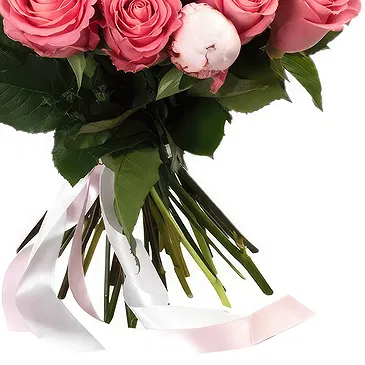 Atlia flowers  -  White and pink roses Flower Bouquet/Arrangement