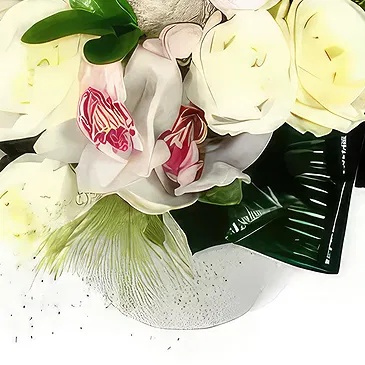 fleuriste fleurs de Case-Pilote- Composition de fleurs blanche Charme Bouquet/Arrangement floral