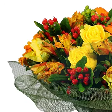 Italy flowers  -  Bouquet of mixed yellow and orange flowers Flower Bouquet/Arrangement